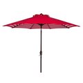 Safavieh 9 ft. Athens Inside Out Striped Crank Outdoor Auto Tilt Umbrella, Red PAT8007F